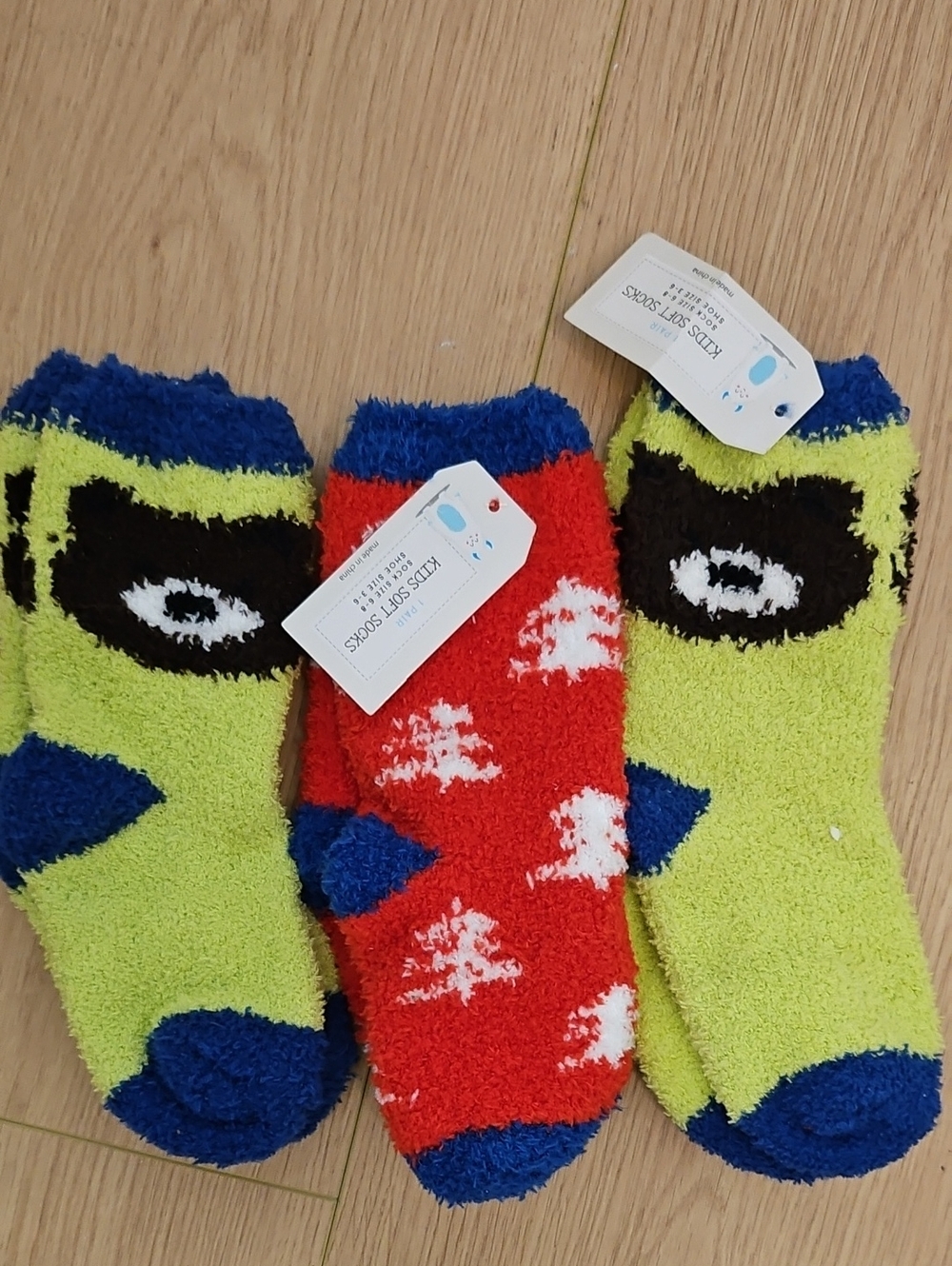 3 Pair Kids Snuggles Feet Socks